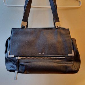 Nine West Handbag - Black with White Striped Interior